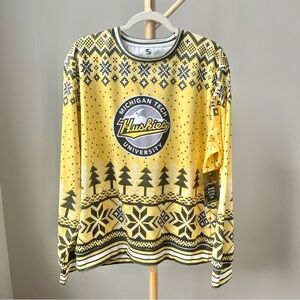 Michigan Tech University Huskies Winter Sweatshirt Men's Large New NWT Hockey